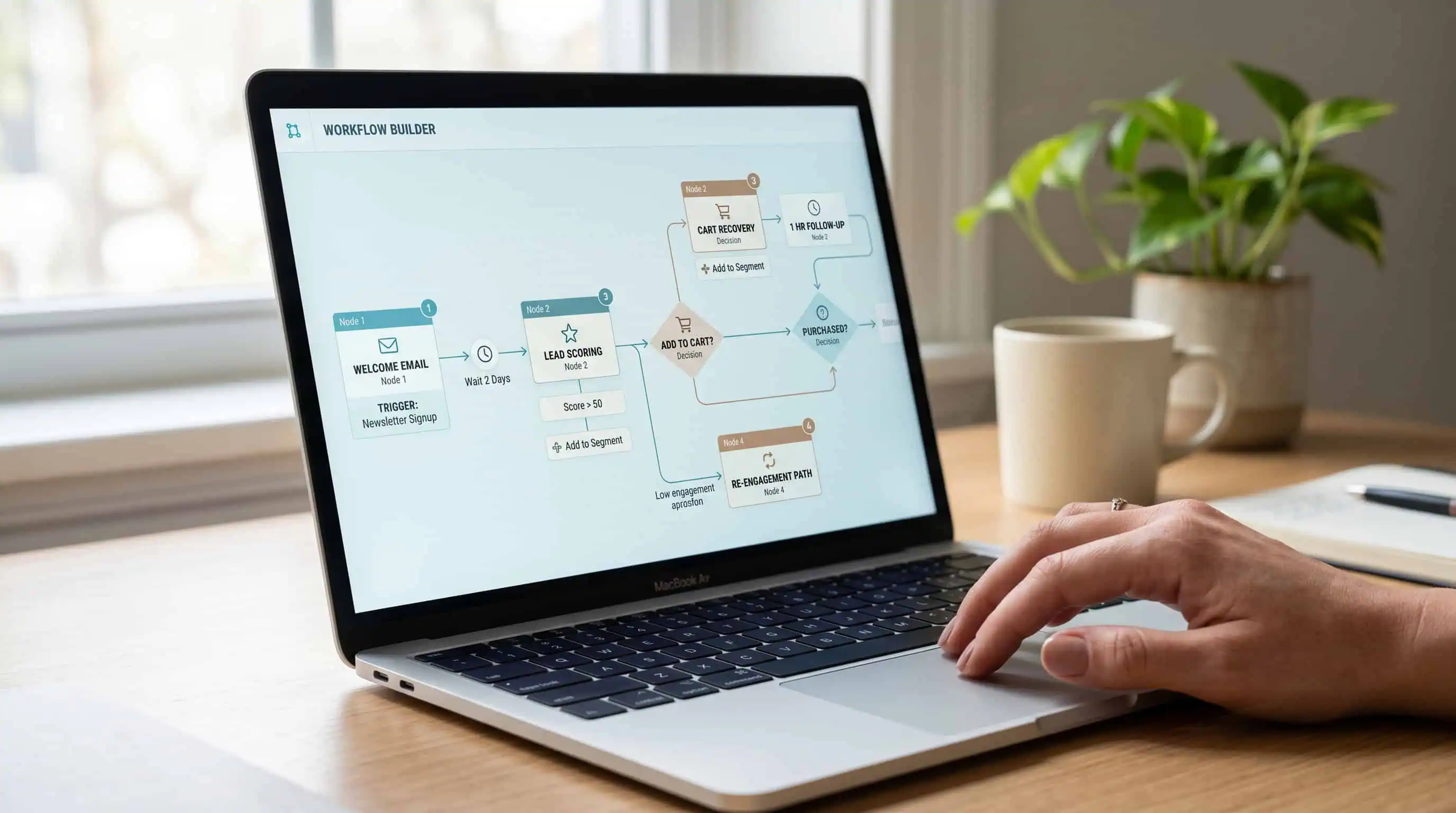 Maximizando el ROI: Guía esencial para la Automatización de Marketing 1 Flujos de automatización de marketing conectados: bienvenida, scoring, recuperación y reactivación