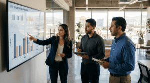Equipo analizando un sistema para generar leads de alta calidad en una PyME B2B