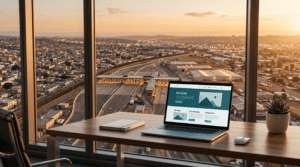 Página web para PyME en Tijuana con vista del cruce fronterizo Tijuana San Diego