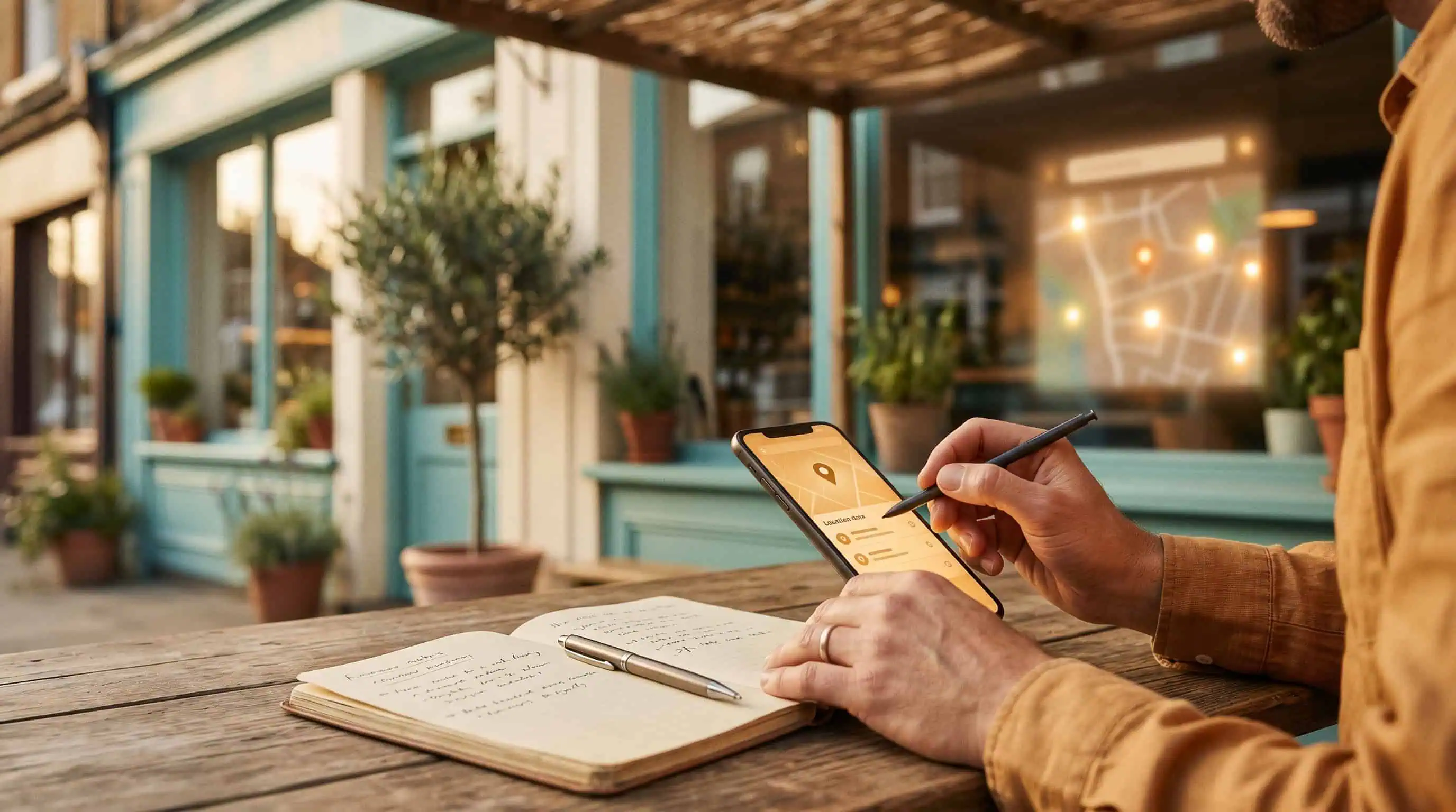 Marketing Digital para Pymes: Guía Completa para Destacar con Presupuesto Limitado 1 Negocio local optimizando su ficha de Google Business Profile para SEO local
