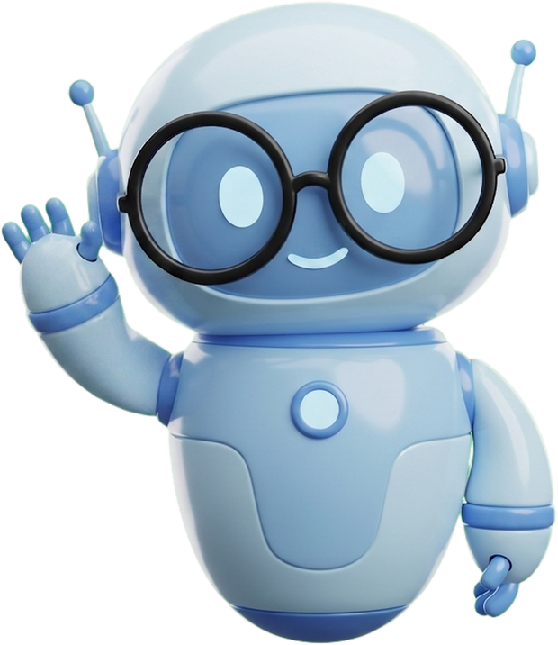 Geeky, la mascota de Marketero Geek, saludando