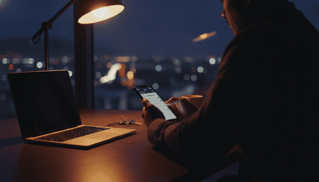 Agente inmobiliario en Tijuana respondiendo leads por WhatsApp de noche de forma automatizada