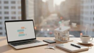 Prompts de IA para Agentes Inmobiliarios: 10 que de Verdad Ahorran Horas 7 Agente inmobiliario en Tijuana usando prompts de IA en su computadora